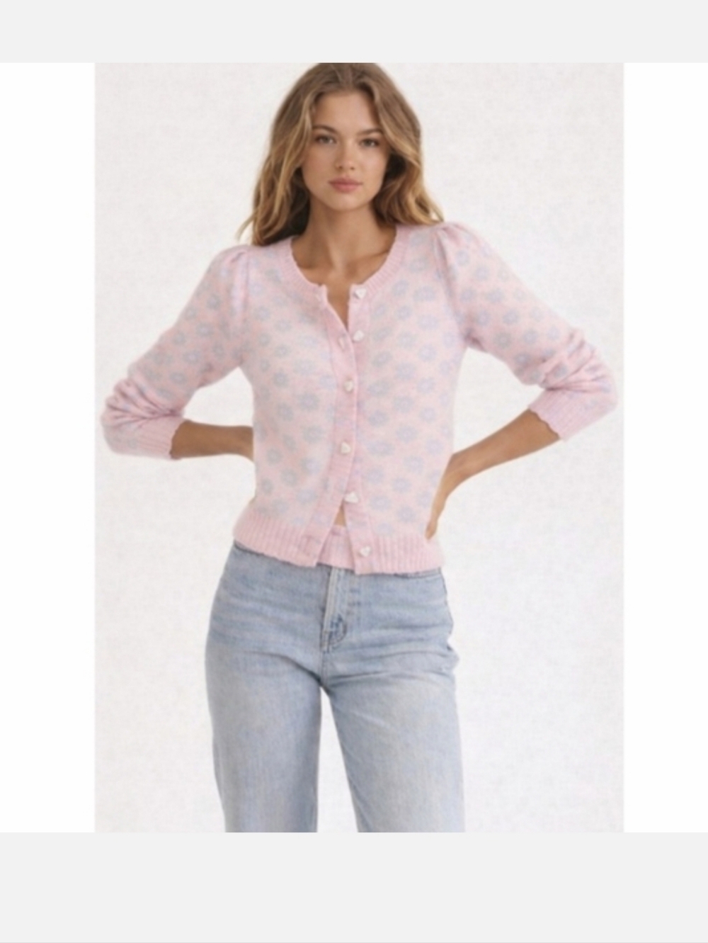 LOVESHACKFANCY LARSEN ROMANTIC CARDIGAN